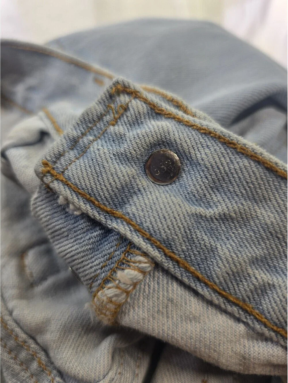 Vintage 90s Levis 501 Made in USA Denim Shorts Jorts Light Wash Men 34
